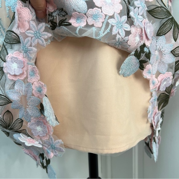 Anthropologie Foxiedox Floral Appliqué Fit and Flare Mini Dress - Picture 7 of 16